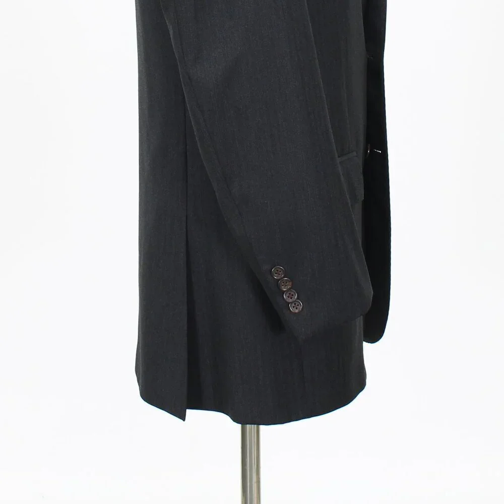 Ralph Lauren Polo 40R Black Solid 2-Button Sport Coat Blazer Jacket P376